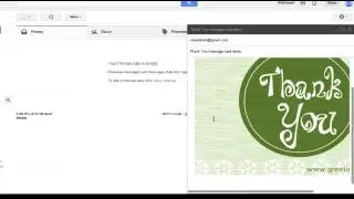 How to send a greetings ecard copied from a website through gmail
