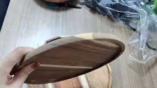 free sample luxury popular dish set kitchen dinner dinnerware Wooden dinning plates