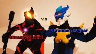 Duel of Fallen Heroes: Ultraman Belial vs Ultraman Tregear | Stop Motion