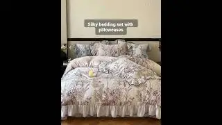 Silky bedding set with pillowcases #beddingset #homedecor#beddingsets #sheetbending
