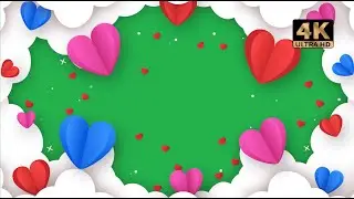 valentine green screen 4k video