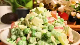 Avocado Pea Salad with Garlic Macadamia Mayonnaise ~ Take 3