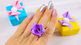 How to make beautiful Rose Ring paper things | DIY paper rose ring | Paper craft ideas