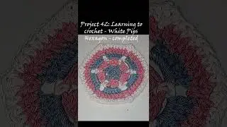 #shorts Crafting with Ven Shorts//Project 42//Learning to crochet - White Pips Hexagon_5// #crochet