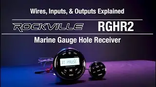 Wires, Inputs, Outputs Explained on Rockville RGHR2 Marine Gauge Hole Receiver