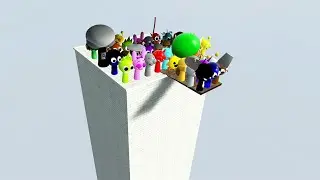 SPARTAN KICKING ALL SPRUNKI CHARACTERS ON THE FALL in Garry's Mod!