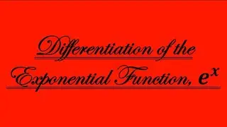 Differentiation of the exponential function