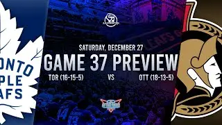 Toronto Maple Leafs vs Ottawa Senators Game 37 Preview: Lineups, Goaltenders, & Best Bets