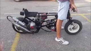Dragster blocco Piaggio 180 con 160 Polini Rotax 127 sound