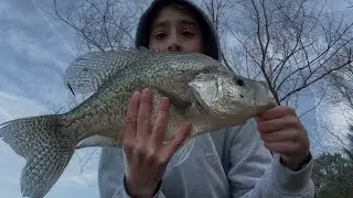 Big crappie at pond almost STATE RECORD!!!!  