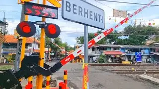 Palang Baru WANTECH Terpisah | Perlintasan Kereta Api Otomatis Bendungan Hilir Jakarta