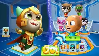 Talking Tom Hero Dash - Gold Flash Tom X Super Ginger Save Angela, Hank, Ginger & Ben - All Bosses