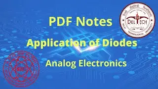 Applications of Diodes | Analog Electronics | Best PDF Handwritten Notes💯💯 | College Notes 🔥🔥|