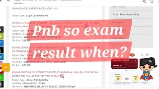 PNB SO RESULT WHEN ? #pnbso