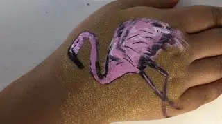 Cute Flamingo Painting For Beginners / Easy Face Painting / How To Paint Flamingo On Face 