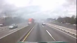 WOW Diesel Truck Blowing Engine on Interstate Big Rig