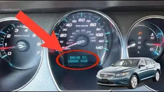 How To Reset Change Engine Oil Message On A 2010-2012 Ford Taurus