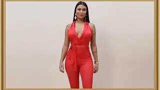 Fitted Jumpsuit With Deep Neckline || Relax 496