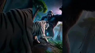 WHITE TIGER VS KINGKONG.#WhiteTiger#kingkong #DireWolf#AnimalBattle#EpicWildlife#Cinematic.