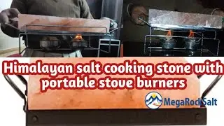 #cookingplate #cookingsalt #saltstone | Himalayan salt cooking slab with portable stove By Mega salt