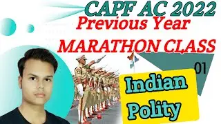 capf ac previous year question paper || polity marathon || in hindi || 2022