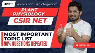 CSIR NET life science unit 6 plant physiology | syllabus | preparation strategy | important topics
