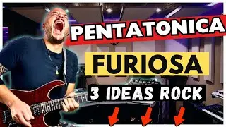 😈 3 Ideas Rock con Escala Pentatonica en Guitarra 🔥 una Gozada Colosal 🤟