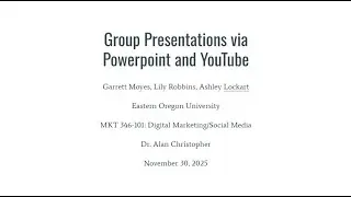 CDMP Final Presentation, MKT 346-101