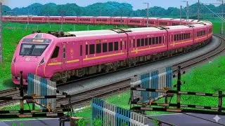 Train High Speed Crossing in Railway Gate | BUMPY RAILROAD | Train Simulator | Railwork | NTG GAMING