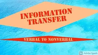 Information Transfer - Verbal to nonverbal - Nonverbal to verbal || Writing Skills - Study Skills