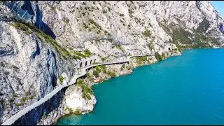 The most beautiful suspended cycle path in Europe! Limone del Garda, Lake Garda