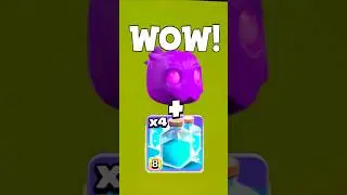 yeti mite + Clone Too powerful 🔥 ( Clash of clans) #shorts​​ #cocshorts​​ #coc​​