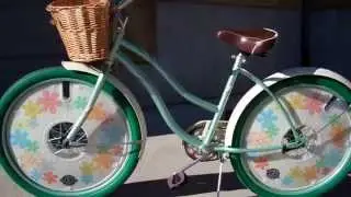 Huffy Walmart Beach Cruiser Bicycle with Deko Discs wheel covers