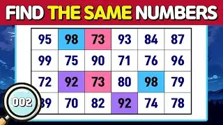 🔎Find the Same Numbers #002 | Find Duplicate Numbers | find the same letters | Number Puzzle