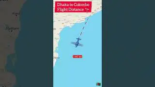Dhaka Bangladesh to Colombo Sri Lanka Flight Travel Distance #flighttravel #travel #shorts #tiktok