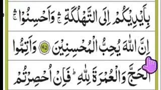 সূরা বাকারা রিডিং পড়ুন  || আয়াত [১৯৪-১৯৫] |surah baqarah verses {194-195)
