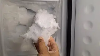 Freezer frost ice eating #ASMR #freezerfrost #iceeating #satisfying #hff #ice