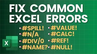 Как исправить распространенные ошибки в Excel