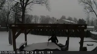 TIMELAPSE of MAJOR snowstorm-East Brunswick NJ 