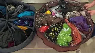 Set of 2 Shoe-Go-Round Pinwheel 12 Pocket Organizer on QVC