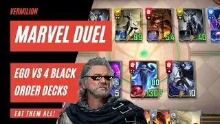 Marvel Duel - SOLO EGO VS 4 BLACK ORDER DECKS (SEASON 9 GAMEPLAY)