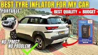 No TPMS? No Problem✅ Brezza Best Portable Tyre Inflator from Ceptics | brezza facelift 2025 mileage