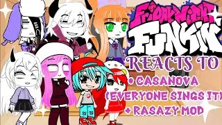 Fnf reacts to Casanova but every Opponents turn a Different Character Sings + Rasazy Mod|Gacha Club