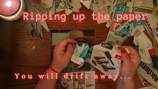 Asmr, ripping up old newspapers, magazines... no talking