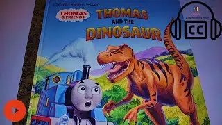 🚂 THOMAS and the DINOSAUR 🦖 A Little Golden Book Read Aloud with English CC Emojis