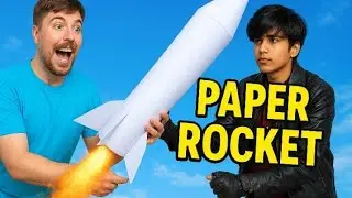 We Built The BIGGEST Paper Rocket Ever!! 🚀 (MrBeast Style Experiment)