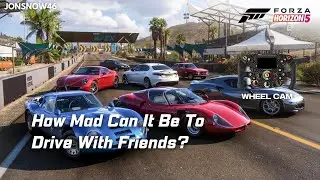 FORZA HORIZON 5 Convoy Shenanigans | Steering Wheel Gameplay