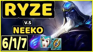 SHOK (RYZE) vs NEEKO - 6/1/7 KDA MID CHALLENGER GAMEPLAY - OC
