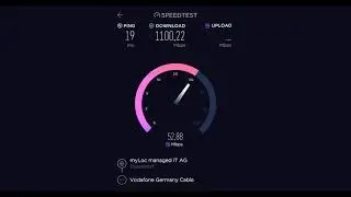 Vodafone 1000Mbit Speedtest am 2,5Gbit Lan Port