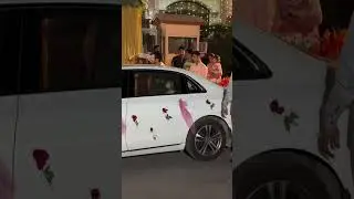 Newly weds #pulkitsamrat and #kritikharbanda dance to the dhol at their grihapravesh ceremony